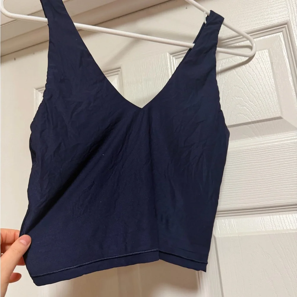 aerie Navy V-Neck Crop Tank - Picture 5 of 7